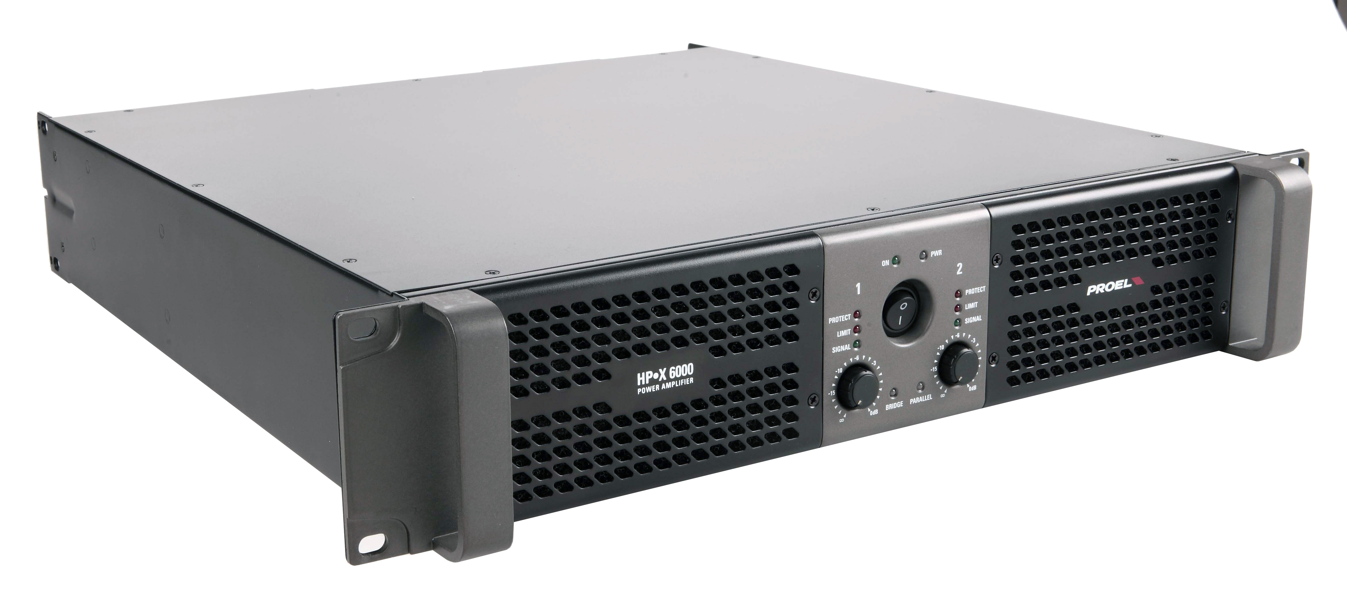 PROEL HPX6000 - Amplificatore stereo 2 x 3000 W su 2 ohm con CLIP limiter selezionabile
